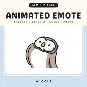 Owl Twitch Animated Emotes Wiggle Cute Animation Chibi Bird Stream Dance Kawaii Emote Vtuber Live Discord Kick Emot Funny Live Emoji Gaming