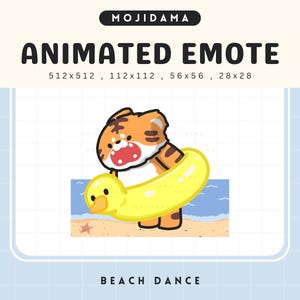 Tiger Dance Animated Emote: Summer Beach Vibes (Digital Download)
