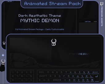 Halloween Stream Animation Overlay Animated Ghost Twitch Streaming Full Package Dark Aesthetic Lofi Streamer Pack Cozy Bundle Spooky Demon