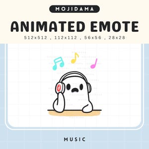 Animated Ghost Music Emote: Halloween Twitch/Discord/Kick (Digital Download)