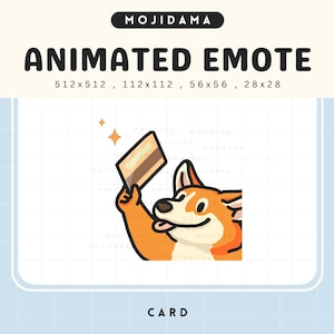 Carte de courses Corgi Dog Animations Twitch Emotes animés Take My Money Achats Glisser des crédits Emotes animées Chibi Vtuber Discord Youtube