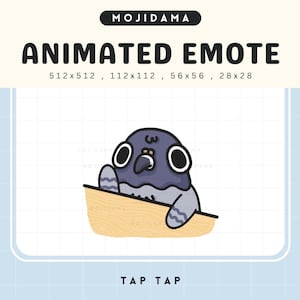 Pigeon Animated Emotes Bongo Twitch Meme Cute Chibi Kawaii Bird Emote Animation Vtuber Streamer Live Streaming Discord Funny Gaming Stream