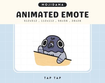 Emotes animados de paloma, Bongo, Twitch, meme, lindo, Chibi, Kawaii, pájaro, animación, Vtuber, Streamer, transmisión en vivo, Discord, transmisión divertida de juegos