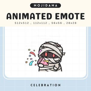 Mummy Halloween Celebration Twitch Spooky Ghost Scary Emotes Animated Gg Congrats Emote Animation Chibi Vtuber Live Stream Discord Youtube