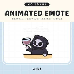 Skull Wine Emotes Twitch Animated Ghost Halloween Spooky Congrats Beer Dinner Cheers Emote Animation Vtuber Live Stream Kick Discord Youtube