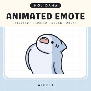 Shark Twitch Emotes Animation Wiggle Cute Sharky Fish Chibi Animated Emot Kawaii Wiggling Emote Vtuber Streamer Live Discord Kick Emoji