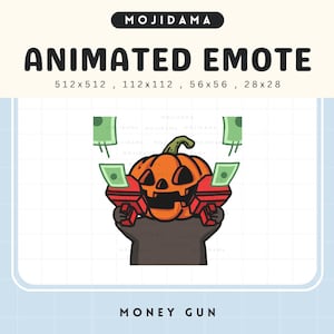 Pumpkin Ghost Animated Emote: Spooky Halloween Twitch Emotes (Digital Download))