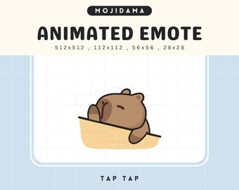 Capybara Bongo Emote: Chibi Twitch Animated Meme (Digital Download)