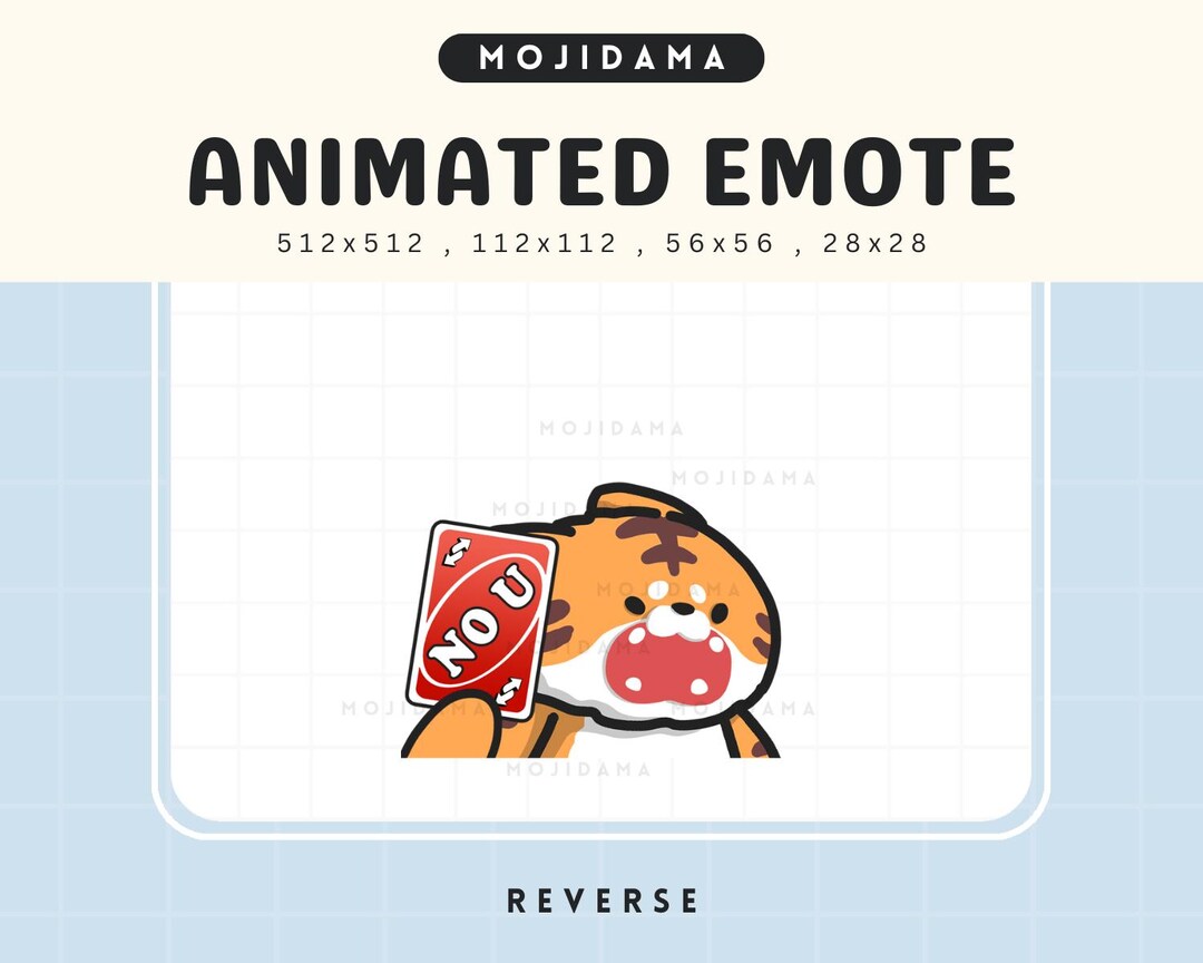 Tiger Twitch Emotes Reverse Uno Card Animation Cute Chibi Animated ...