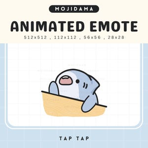 Shark Emotes Animation: Cute Chibi Twitch Animated Bongo Meme Emotes for Gaming Stream on Discord, OBS & YouTube