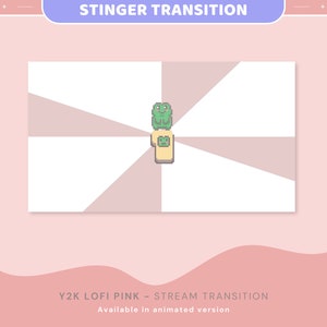 Pink Frog Stream Transition: Y2K Lofi Animation (Digital Download)
