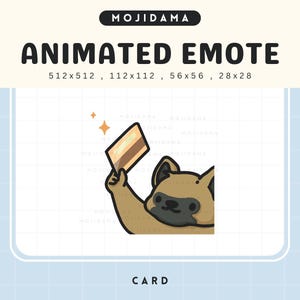 Emotes Take My Money, berger allemand, carte chien Animation Twitch Achat d'émotes mignonnes animées Chibi Vtuber Diffusion en direct des jeux vidéo Discord Youtube