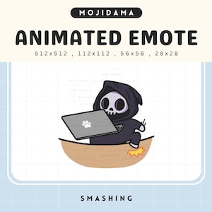 Skull Smash Emotes Animation: Spooky Twitch Animated Emotes for Streaming on YouTube, Kick, Discord
