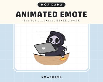 Skull Smash Emotes Animation: Spooky Twitch Animated Emotes for Streaming on YouTube, Kick, Discord