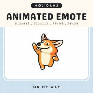 Running Corgi Dog Emotes Animation: Cute Chibi Animated Twitch Emotes for Streaming on Discord, YouTube, Vtuber, OBS & Gaming