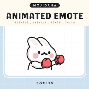 Bunny Punch Emotes Animated Twitch Boxing Angry Rabbit Cute Emote Funny Animation Chibi Mad Vtuber Cozy Live Stream Gaming Discord Youtube