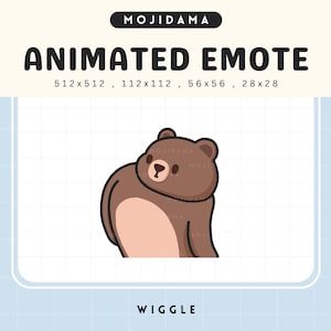 Wiggle Bear Twitch Emotes Animation Cute Chibi Animated Polar Cub Stream Dance Kawaii Emote Vtuber Live Discord Kick Emot Gaming Live Emot