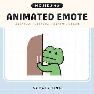 Crocodile Emotes Scratch Twitch Animated Cute Emote Funny Alligator Annoying Chibi Kawaii Vtuber Live Stream Gaming Obs Kick Discord Youtube
