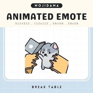 Animated Angry Husky Emote: Break Table Twitch/Discord Stream (Digital Download)