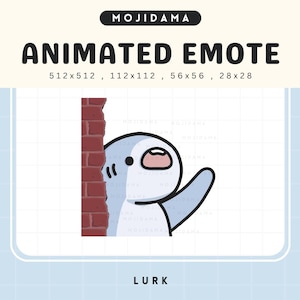 Shark Emotes Animation: Cute Chibi Twitch Animated Lurk Emotes for Gaming Stream on Discord, OBS & YouTube