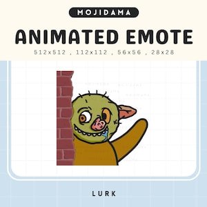 Kobold Halloween Lauer Twitch Emotes Animiertes Lauernder Spooky Geist Scary Emote Animation Chibi Vtuber Live Stream Discord Youtube Emoji Obs