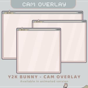 Stream Cam Overlay Animation Cute Bunny Animated Twitch Youtube Kick Streaming Cat Cam Frame Streamer Just Chatting Gaming Overlays Pixel