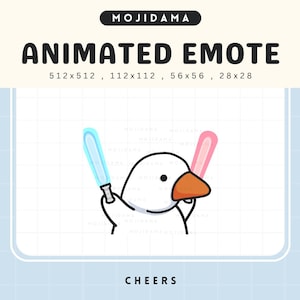 Silly Goose Skål Emotes Twitch Animerad Hejarklackshype Glad Söt Emote Animation Chibi Vtuber Livestream Gaming Observations Discord Youtube Emoji