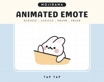 Bunny Twitch Emotes Animated Bongo Cute Rabbit Chibi Meme Hit Table Cozy Kawaii Emote Animation Vtuber Live Discord Funny Emot Gaming Stream