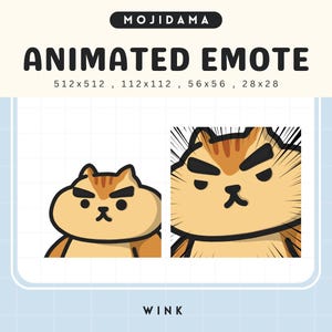 Squirrel Wink Animated Emote: Funny Chibi Vtuber Stream (Digital File)
