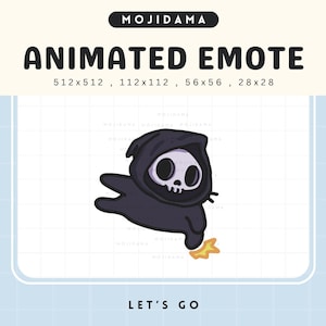 Animated Skull GG Emote: Spooky Twitch Stream Overlay (Digital Download