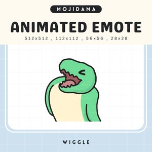 Dinosaurs Twitch Emotes Wiggle Animation Cute Tyrex Chibi Animated Dino Tyrannosaurus Stream Dance Emote Vtuber Live Discord Kick Emot Funny