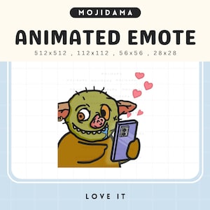 Goblin Halloween Liebe Emotes Twitch Spooky Geist Scary Animation Tap Tap Liken Stream Emote Vtuber Live Discord Kick Emot Gaming Live Emot
