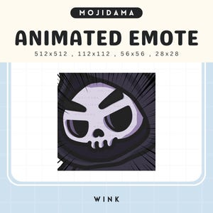 Animated Skull Wink Emote: Spooky Halloween Twitch/Discord Stream (Digital Download)