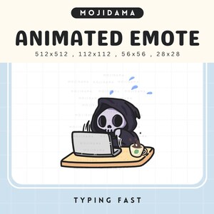 Animated Skull Typing Emote: Spooky Twitch/Discord/YouTube Stream Overlay (Digital Download
