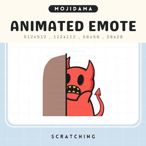 Animated Devil Ghost Twitch Emote: Halloween Scratch Animation (Digital Download)