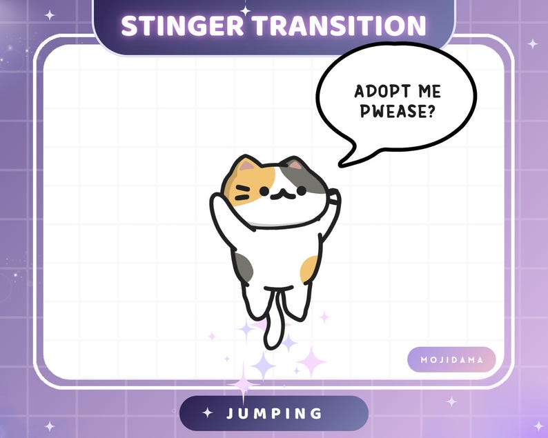 Twitch Transition Calico Cat, Animated Kitty Change Screen Stinger Live ...