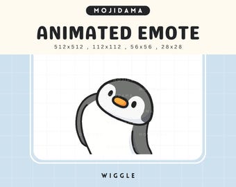Penguin Twitch Emotes Animation Wiggle Cute Chibi Animated Emot Kawaii Wiggling Emote Vtuber Streamer Live Streaming Discord Kick Funny Emot