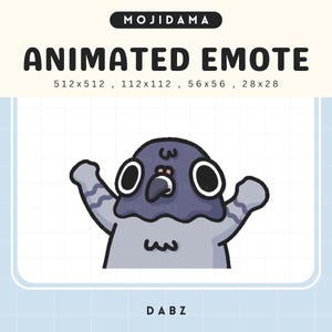 Dabz Pigeon Twitch Emotes Animation Cute Chibi Animated Pigeons Bird Kawaii Emote Vtuber Streamer Live Streaming Discord Emot OBS Streamlabs