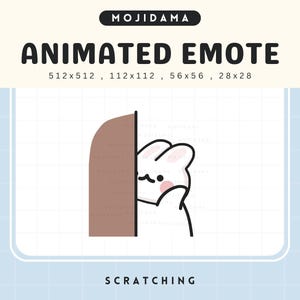 Scratch Bunny Emotes Twitch Animated Cute Emote Funny Rabbit Animation Annoying Chibi Kawaii Vtuber Live Stream Gaming Kick Discord Youtube