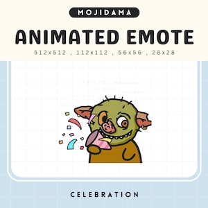 Goblin Halloween Feier Twitch Spooky Geist Scary Emotes Animierte Gg Congrats Emote Animation Chibi Vtuber Live Stream Discord Youtube