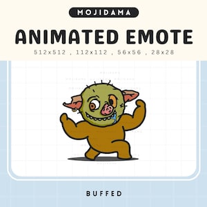 Kobold Halloween Emotes Buffed Twitch Spooky Geist Scary Gym Animierter Muskel Starkes Emote Animation Vtuber Live Stream Gaming Kick Youtube