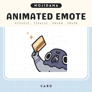 Emotes de carte Pigeon Giving Twitch animés Take my money Buy credit Swipe Animation emotes Shopping mignonne Chibi Vtuber Stream Discord Youtube