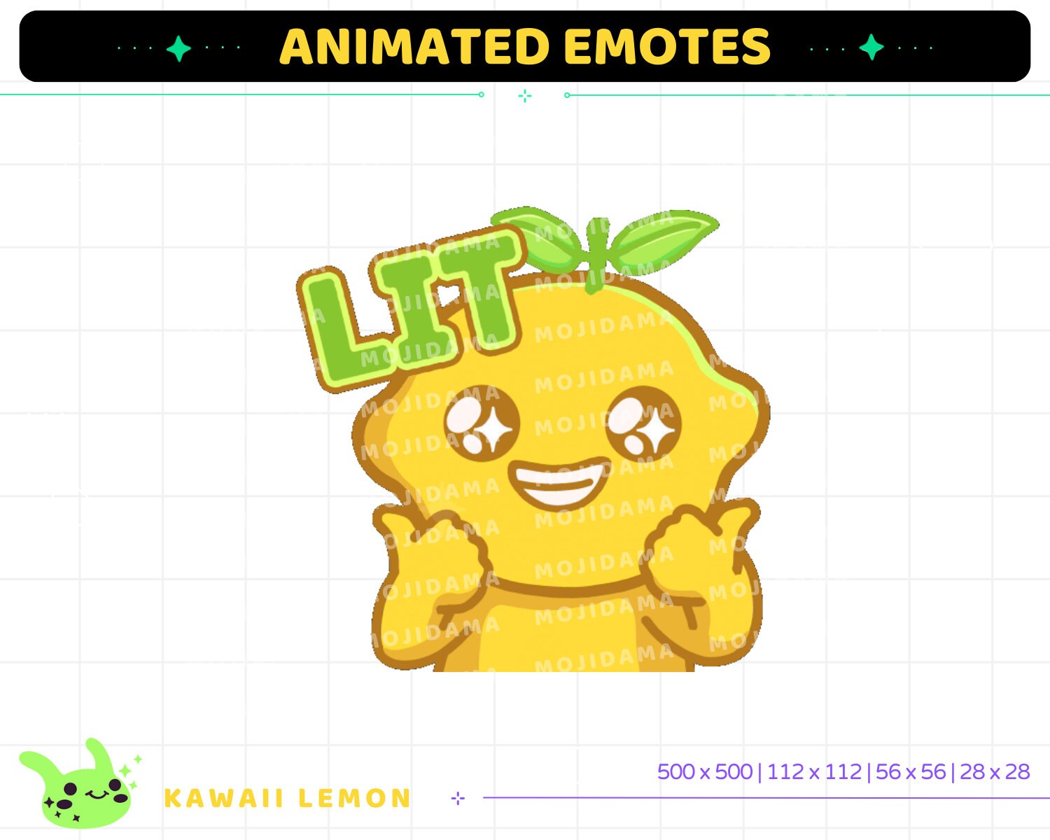 Lemon Emotes Kawaii Lemon Animated Emotes: Twitch Stream Pack (digital Download ...