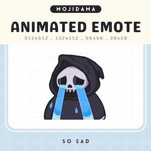 Animated Sad Skull Twitch Emote: Spooky Halloween Stream Overlay (Digital Download