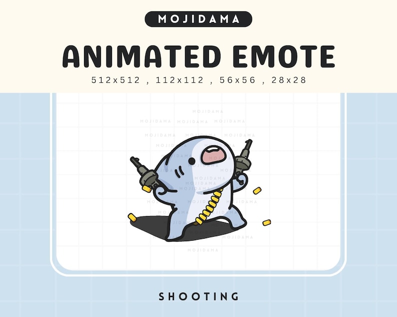 Shark Emotes Shooting Twitch Animated Shoot Snipe Headshot Funny Emote ...