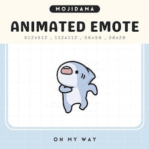 Shark Running Emotes Animated Twitch On My Way Rush Cute Emote Funny Animation Chibi Kawaii Vtuber Live Stream Gaming Kick Discord Youtube
