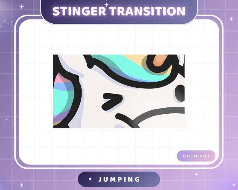 Unicorn Twitch Stinger Transition Jumping Animation Cute Gaming Switch ...
