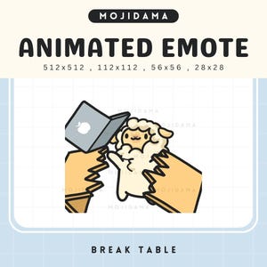 Sheep Twitch Emotes Animation Angry Farm Cute Chibi Animated Break Table Stream Dance Kawaii Emote Vtuber Discord Kick Emot Funny Gaming