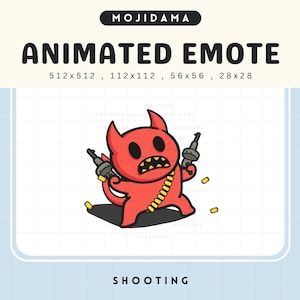 Devil Shooting Emotes Animation: Spooky Twitch Animated Halloween Emotes for Streaming on YouTube, Kick, Discord