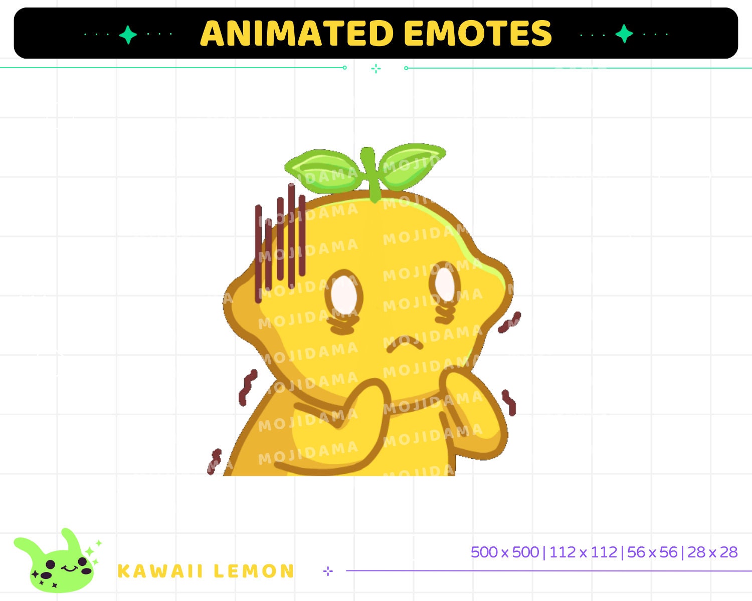 Widespeedlemon Kawaii Lemon Animated Emotes: Twitch Stream Pack (digital Download ...